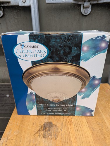 Flush ceiling light brass - light, &