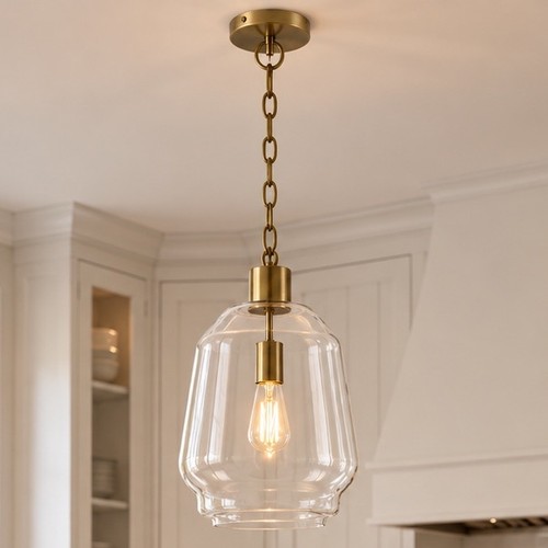 Clear glass shade antique - glass,