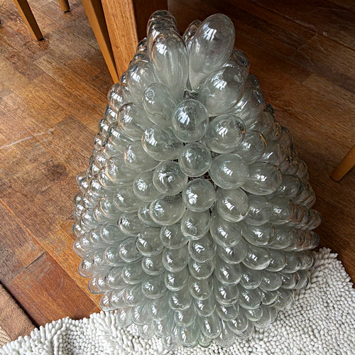 Clear glass bubble cluster - clear,