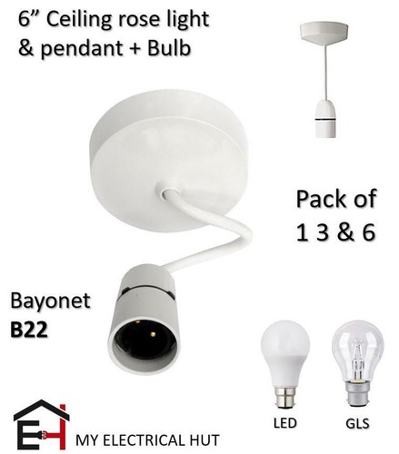 Ceiling rose light and pendant - rose,