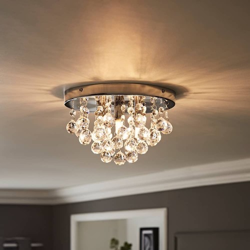 Modern chrome crystal flush - modern, &