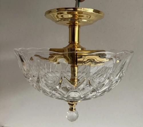 Pressed glass ceiling light - pressed,