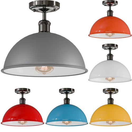 Industrial semi flush ceiling - flush,