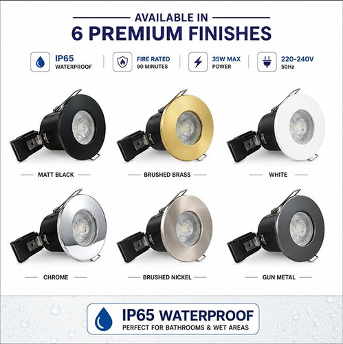 Ip65 fire rated - rated, recessed
