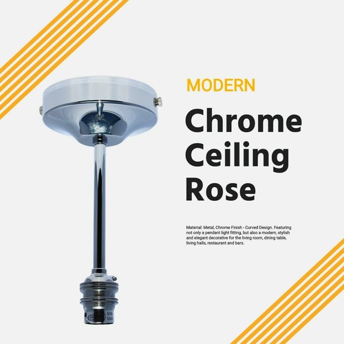 New chrome ceiling rose - new,